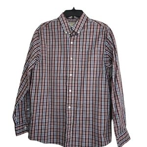 Duluth Trading Co. Wrinkle Fighter Relaxed Fit Plaid Button  Shirt Size M  NWT